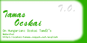 tamas ocskai business card